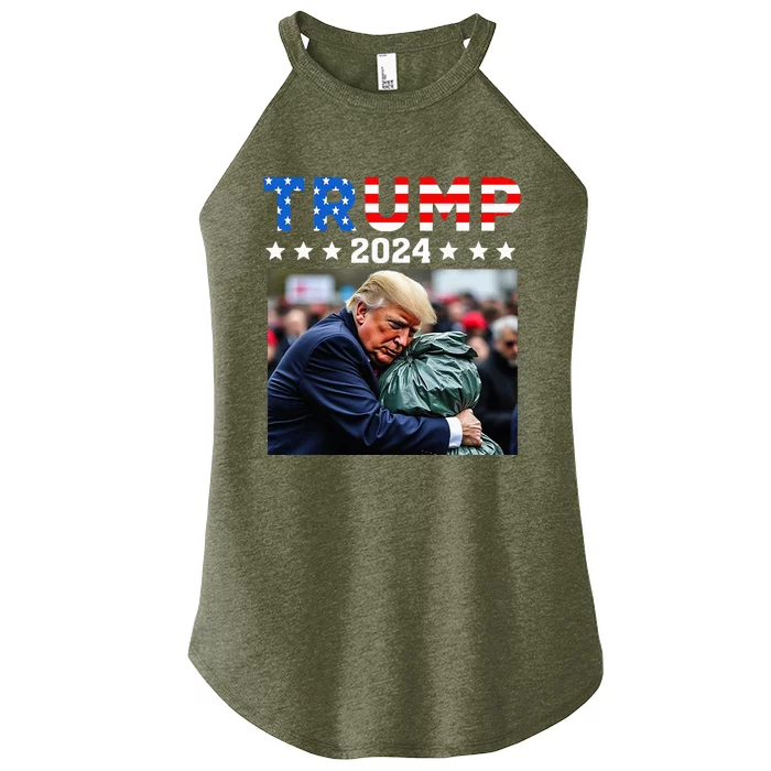 Donald Trump Rides In Garbage Truck Garbage Trump Women’s Perfect Tri Rocker Tank