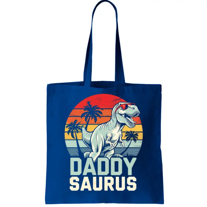 Daddysaurus T Rex Dinosaur Dad Father Saurus Family Meaningful Gift Tote Bag