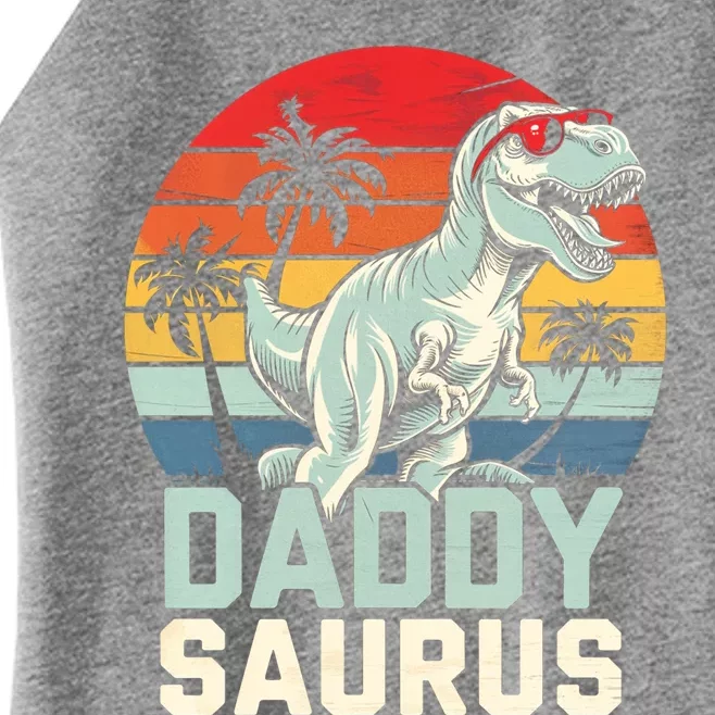 Daddysaurus T Rex Dinosaur Dad Father Saurus Family Meaningful Gift Women’s Perfect Tri Rocker Tank