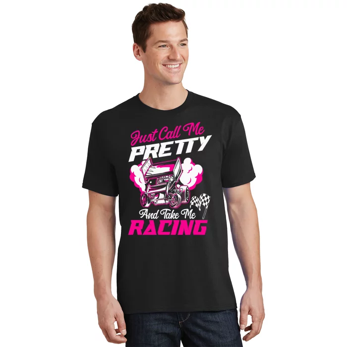 Dirt Track Racing Race Sprint Car Girlfriend Girl Grandma T-Shirt