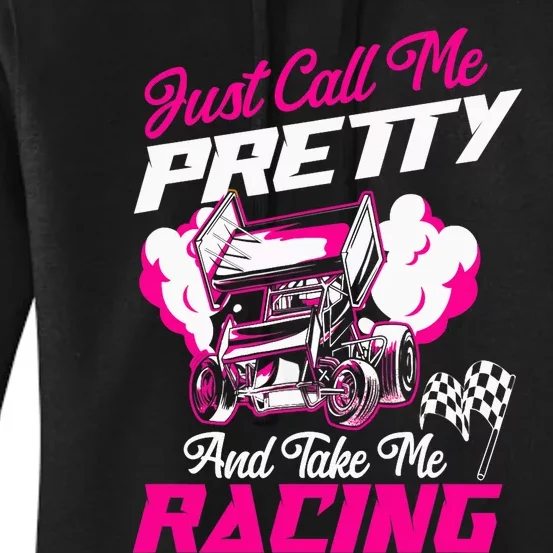 Dirt Track Racing Race Sprint Car Girlfriend Girl Grandma Women's Pullover Hoodie