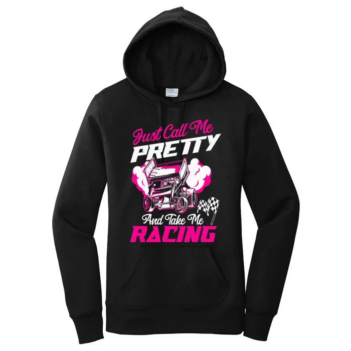 Dirt Track Racing Race Sprint Car Girlfriend Girl Grandma Women's Pullover Hoodie