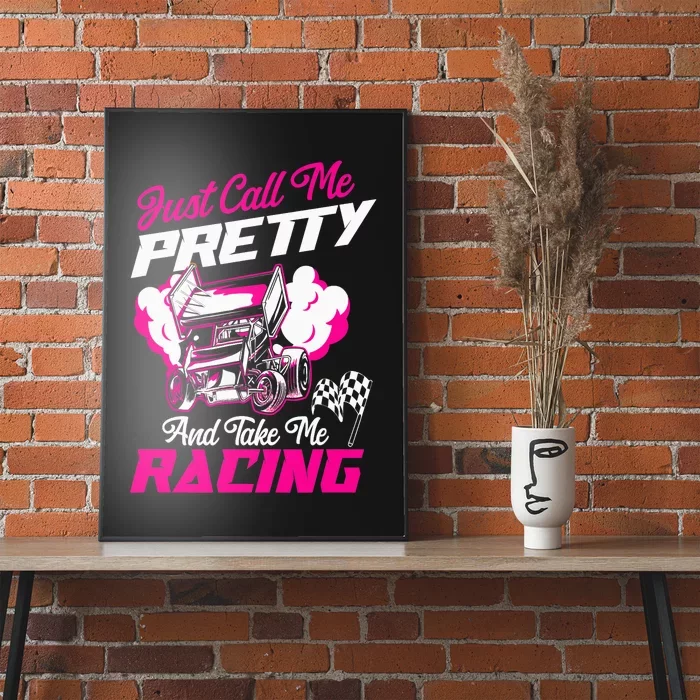 Dirt Track Racing Race Sprint Car Girlfriend Girl Grandma Poster