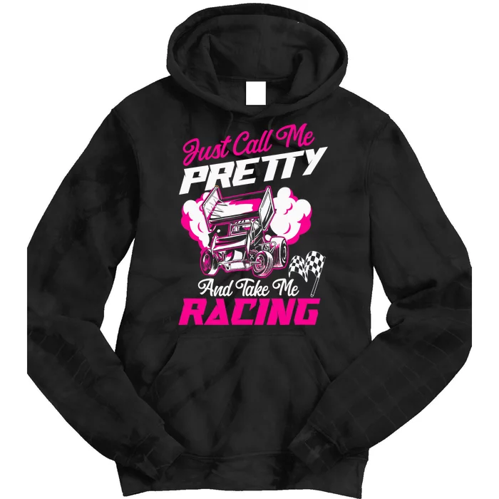 Dirt Track Racing Race Sprint Car Girlfriend Girl Grandma Tie Dye Hoodie