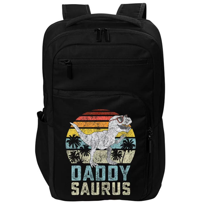 Daddysaurus T Rex Dinosaur Daddy Saurus Family Matching Impact Tech Backpack