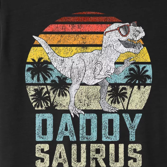 Daddysaurus T Rex Dinosaur Daddy Saurus Family Matching ChromaSoft Performance T-Shirt