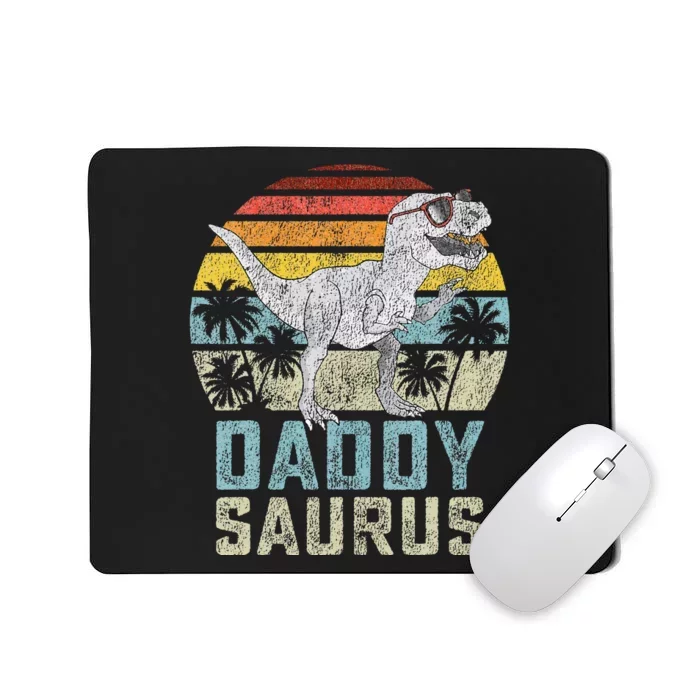 Daddysaurus T Rex Dinosaur Daddy Saurus Family Matching Mousepad