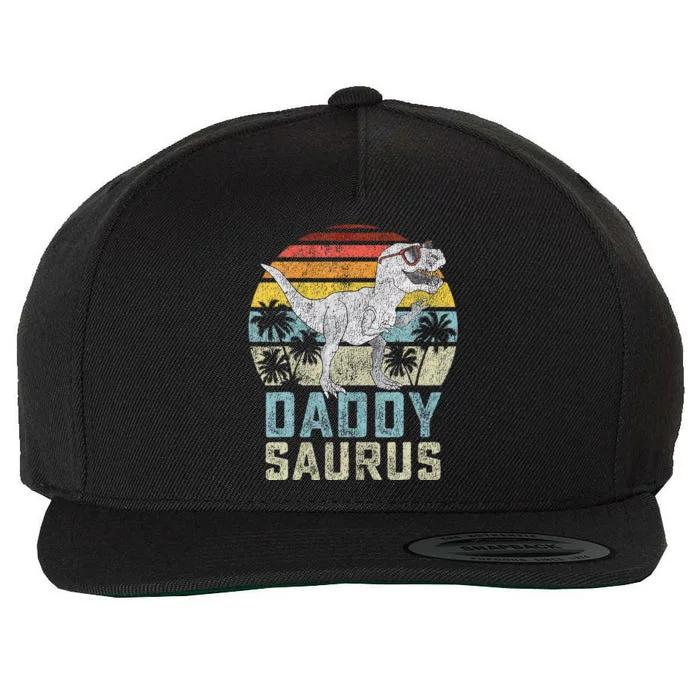 Daddysaurus T Rex Dinosaur Daddy Saurus Family Matching Wool Snapback Cap