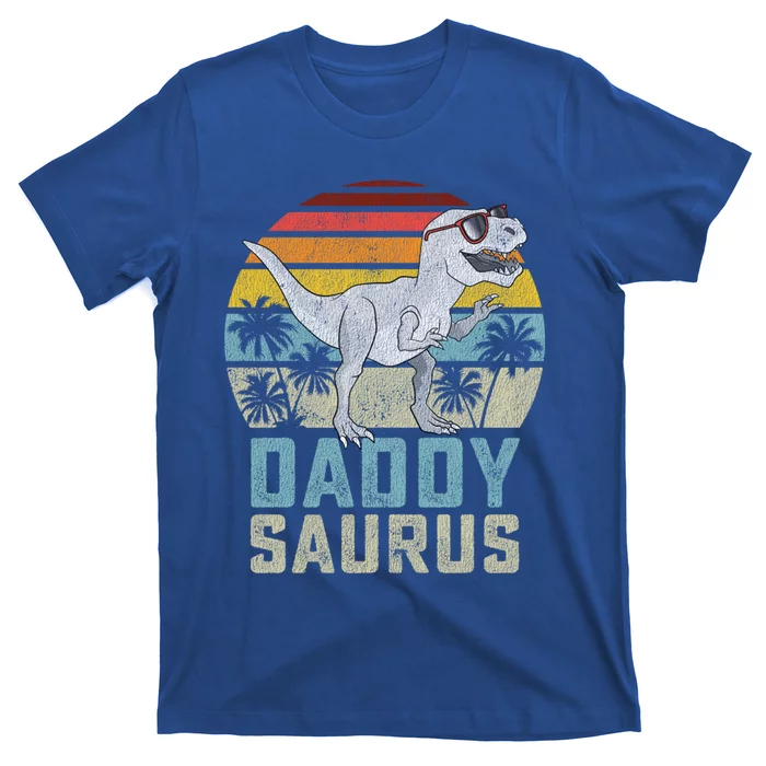 Daddysaurus T Rex Dinosaur Daddy Saurus Family Matching Gift T-Shirt