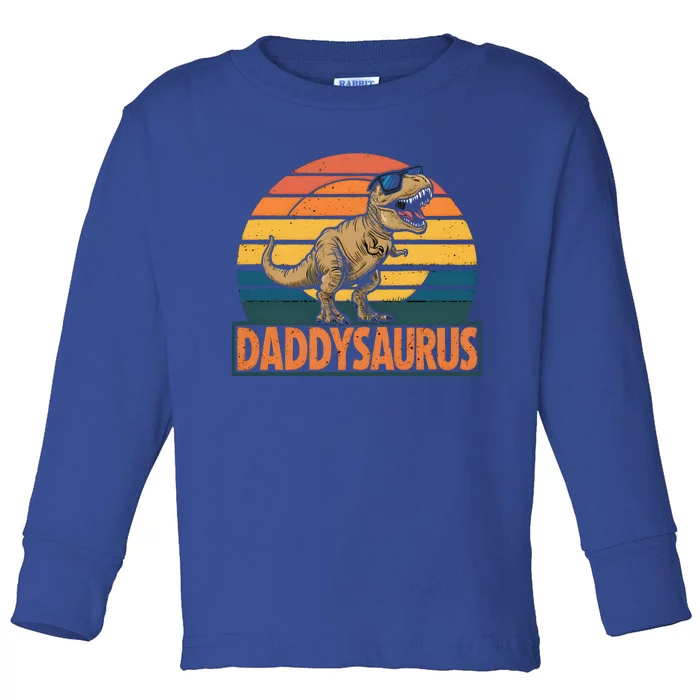 Daddysaurus T Rex Dinosaur Daddy Saurus Family Matching Gift Toddler Long Sleeve Shirt