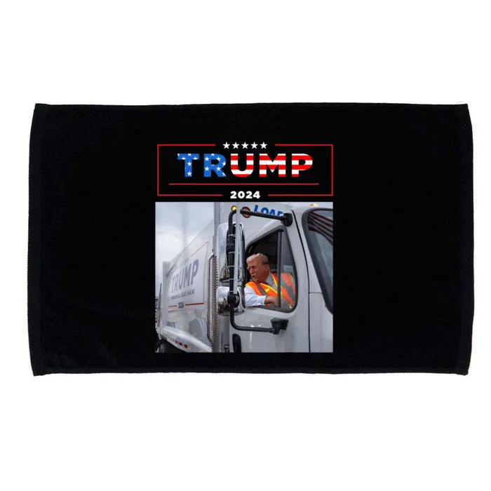 Donald Trump Rides In Garbage Truck Garbage Trump Microfiber Hand Towel