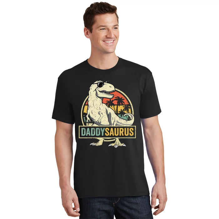 Daddysaurus T Rex Dinosaur Daddy Saurus Fathers Day Gift Dad T-Shirt