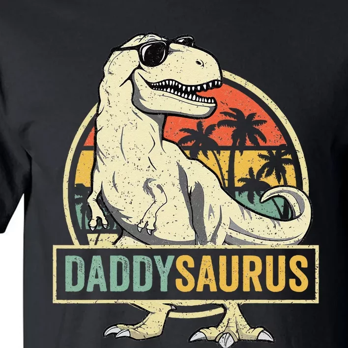 Daddysaurus T Rex Dinosaur Daddy Saurus Fathers Day Gift Dad Tall T-Shirt