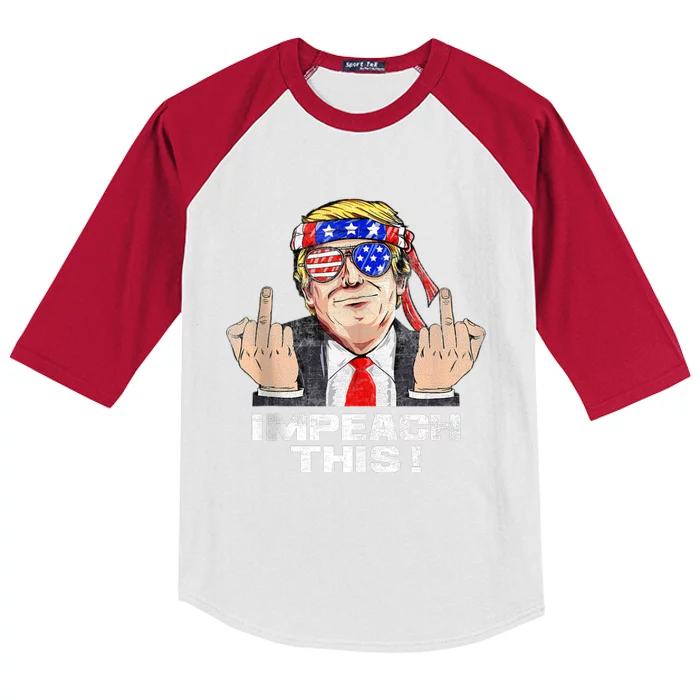 Donald Trump Run For President American Impeach This Pro Donald Trump Gifts Rep Kids Colorblock Raglan Jersey