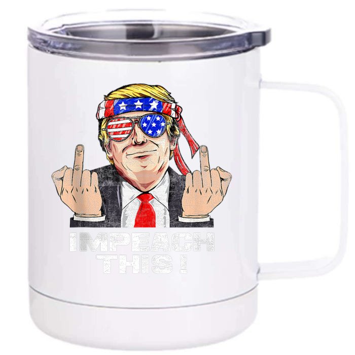 Donald Trump Run For President American Impeach This Pro Donald Trump Gifts Rep Front & Back 12oz Stainless Steel Tumbler Cup