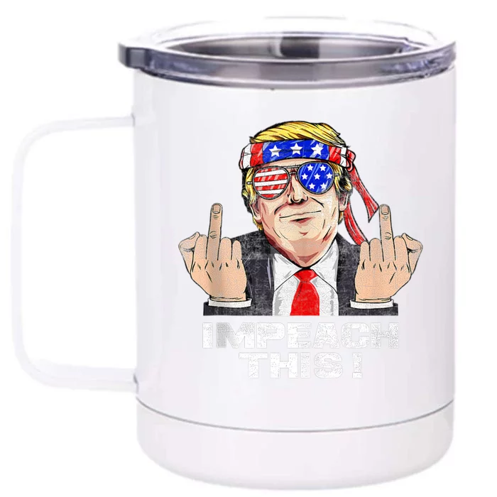 Donald Trump Run For President American Impeach This Pro Donald Trump Gifts Rep Front & Back 12oz Stainless Steel Tumbler Cup