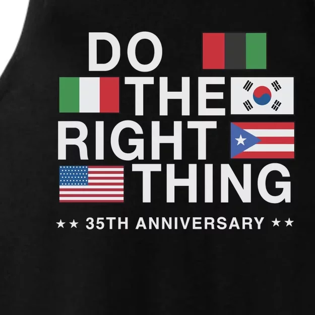 Do The Right Thing Flag 35th Anniversary Ladies Tri-Blend Wicking Tank