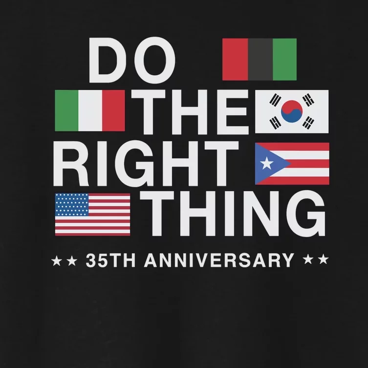 Do The Right Thing Flag 35th Anniversary Women's Crop Top Tee