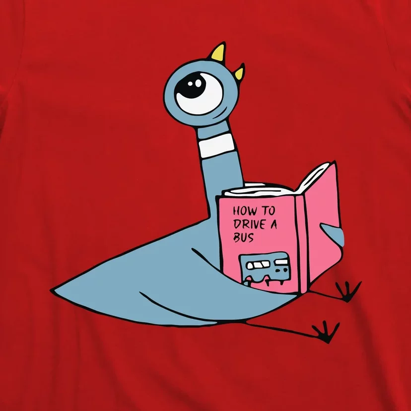 Driven To Read Pigeon Library Reading Books Reader T-Shirt