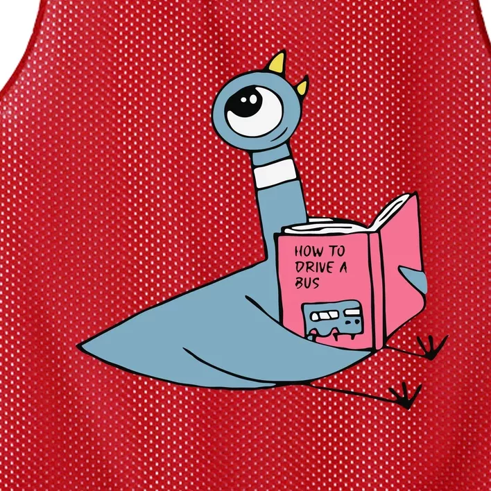 Driven To Read Pigeon Library Reading Books Reader Mesh Reversible Basketball Jersey Tank