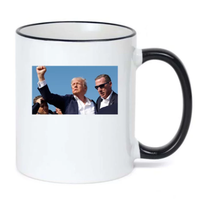 Donald Trump Rally Fist Pump Photo President Memorabilia Gift Black Color Changing Mug