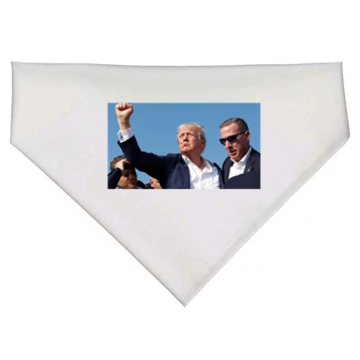 Donald Trump Rally Fist Pump Photo President Memorabilia Gift USA-Made Doggie Bandana