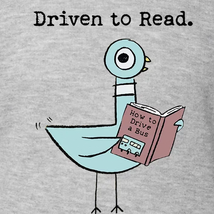 Driven To Read Pigeon Library Reading Books Reader Funny Toddler Sweatshirt