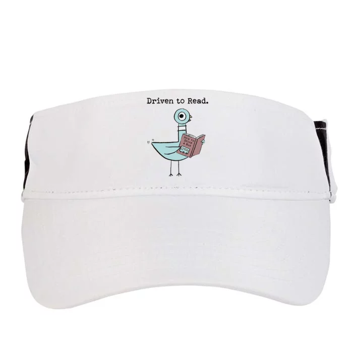 Driven To Read Pigeon Library Reading Books Reader Funny Adult Drive Performance Visor