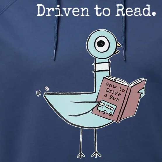 Driven To Read Pigeon Book Performance Fleece Hoodie