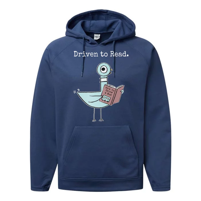 Driven To Read Pigeon Book Performance Fleece Hoodie