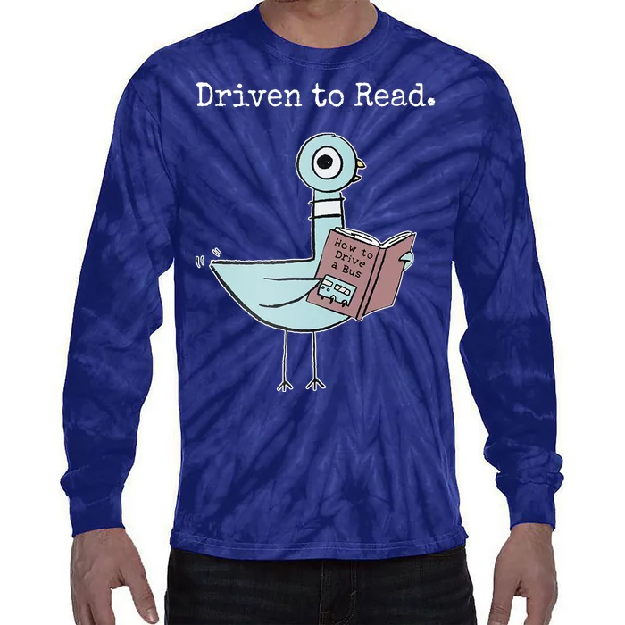 Driven To Read Pigeon Book Tie-Dye Long Sleeve Shirt