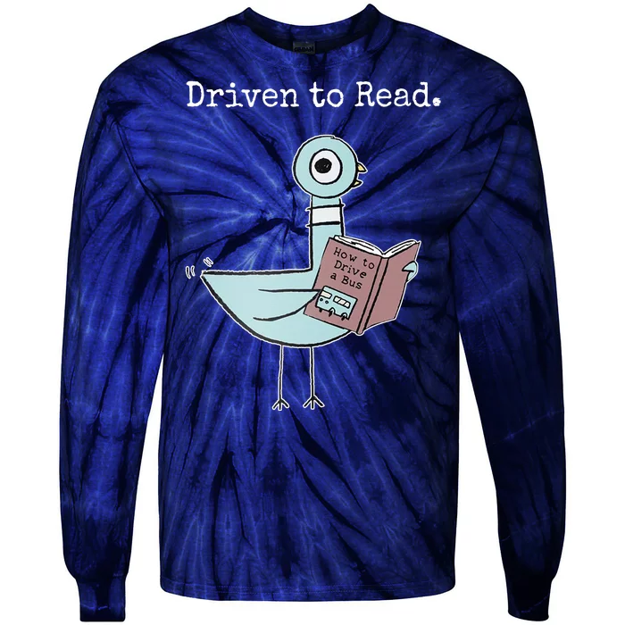 Driven To Read Pigeon Book Tie-Dye Long Sleeve Shirt