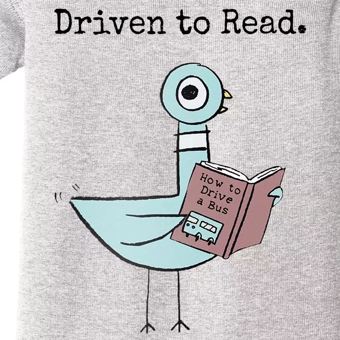 Driven To Read Pigeon Book Baby Bodysuit