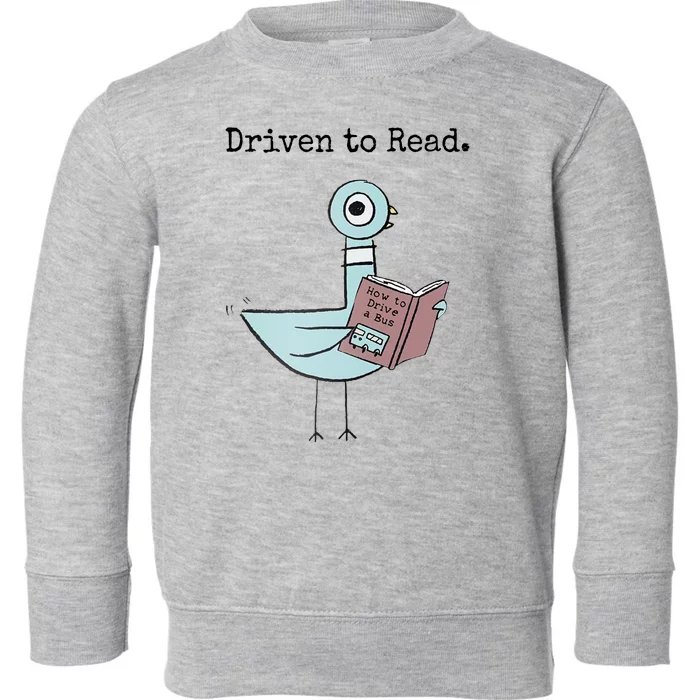 Driven To Read Pigeon Book Toddler Sweatshirt