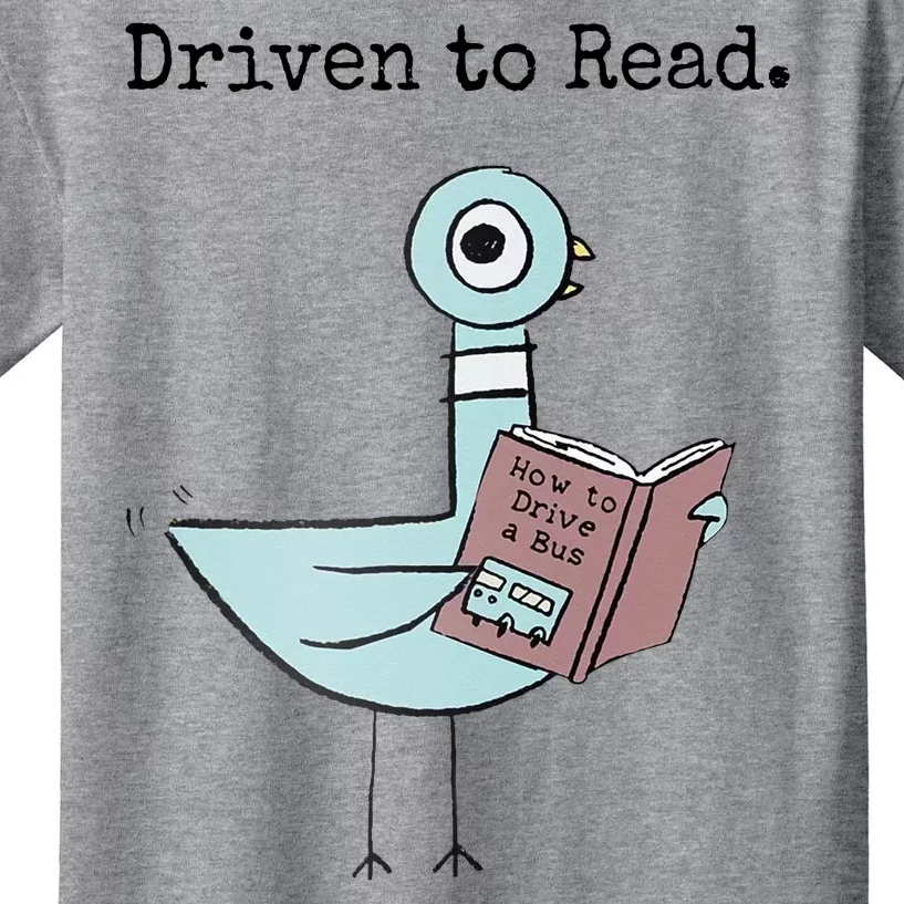 Driven To Read Pigeon Book Kids T-Shirt