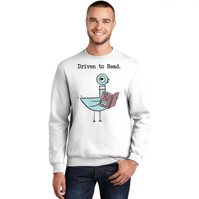 Driven To Read Pigeon Library Reading Books Reader Funny Sweatshirt