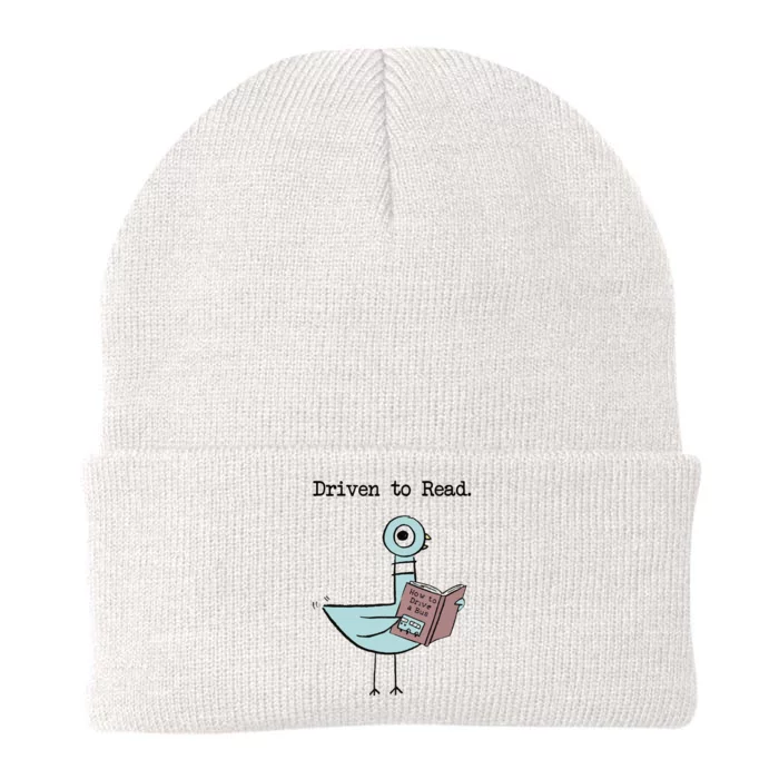 Driven To Read Pigeon Library Reading Books Reader Funny Knit Cap Winter Beanie