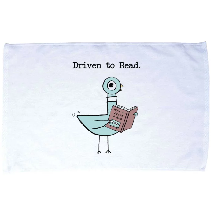 Driven To Read Pigeon Library Reading Books Reader Funny Microfiber Hand Towel