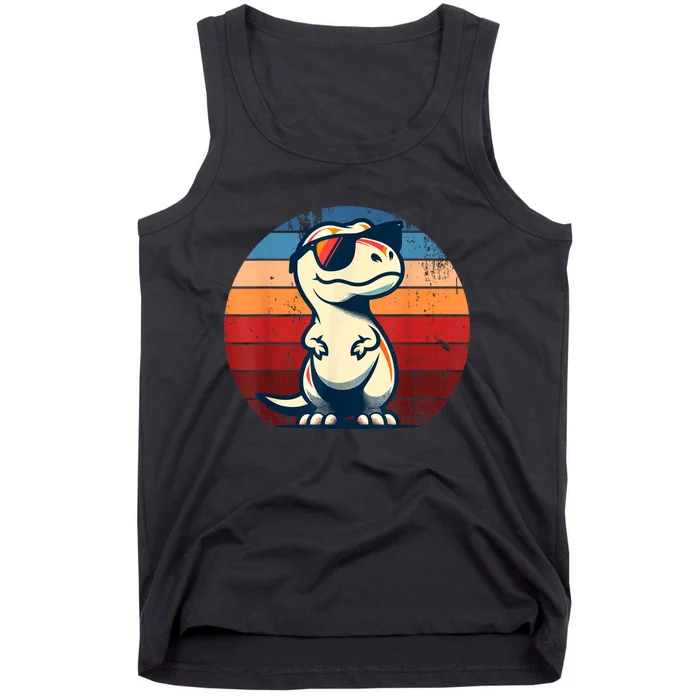 Dinosaur Trex Retro Novelty Funny Dinosaur Tank Top