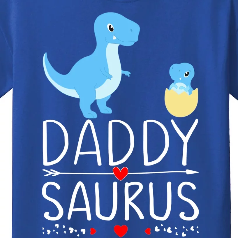 Daddysaurus T Rex Daddy Saurus Newborn Saurus Reveal Gift Kids T-Shirt