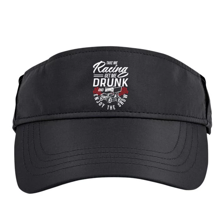 Dirt Track Racing Race Sprint Car Girlfriend Girl Grandma Adult Drive Performance Visor