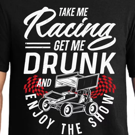 Dirt Track Racing Race Sprint Car Girlfriend Girl Grandma Pajama Set