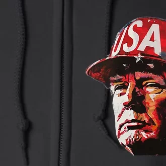 Donald Trump Red Wave Patriot Maga Full Zip Hoodie