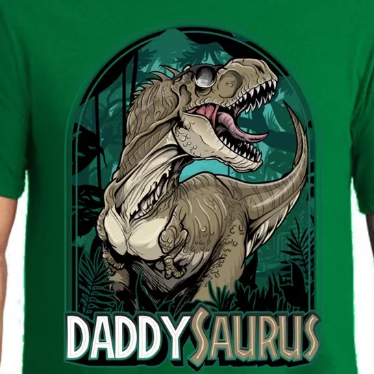 Daddysaurus T Rex Funny Dad Matching Dinosaur Birthday Party Gift Pajama Set