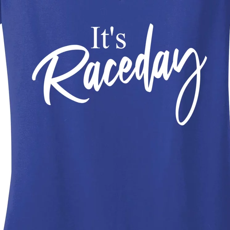 Dirt Track Racing Stock Car Race Race Day Auto Car Racing Gift Women's V-Neck T-Shirt