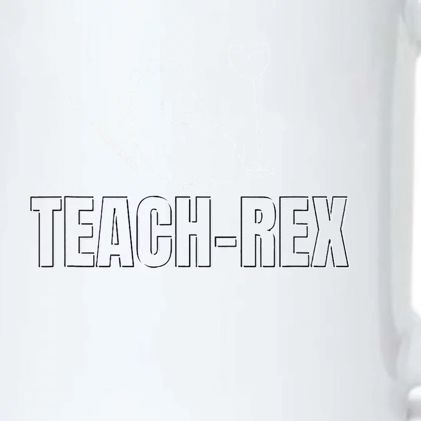 Dinosaur Teach Rex Tops And And Educators Black Color Changing Mug