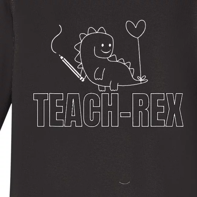 Dinosaur Teach Rex Tops And And Educators Baby Long Sleeve Bodysuit