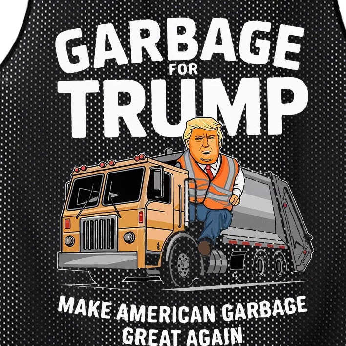 Donald Trump Rides In Garbage Truck 2024 Mesh Reversible Basketball Jersey Tank