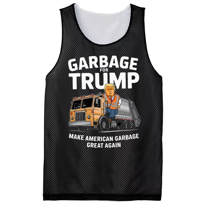 Donald Trump Rides In Garbage Truck 2024 Mesh Reversible Basketball Jersey Tank