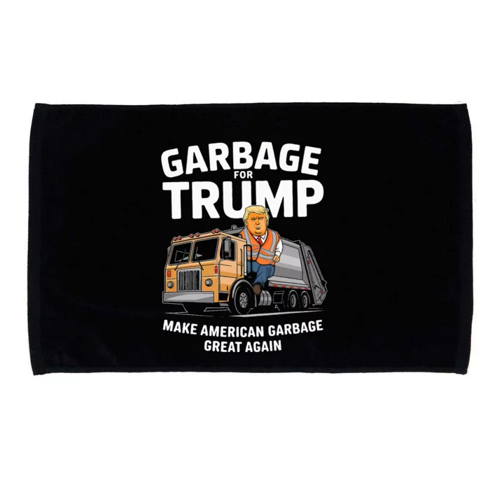 Donald Trump Rides In Garbage Truck 2024 Microfiber Hand Towel